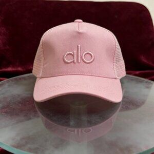 ALO Yoga Pink Mesh Trucker Hat